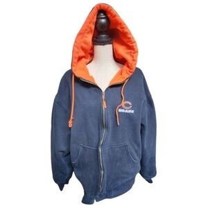 Chicago Bears Thermal Hoodie Size XL Full Zip NFL Team Apparel